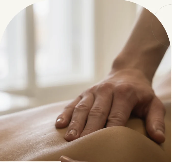 Referência visual de atendimento de massagem